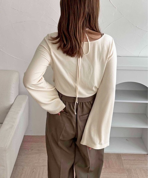 「apres jour clair」 長袖カットソー X-LARGE レッド系その他 レディース_画像3