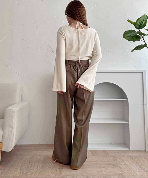 「apres jour clair」 長袖カットソー X-LARGE レッド系その他 レディース_画像5