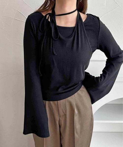 「apres jour clair」 長袖カットソー X-LARGE レッド系その他 レディース_画像7
