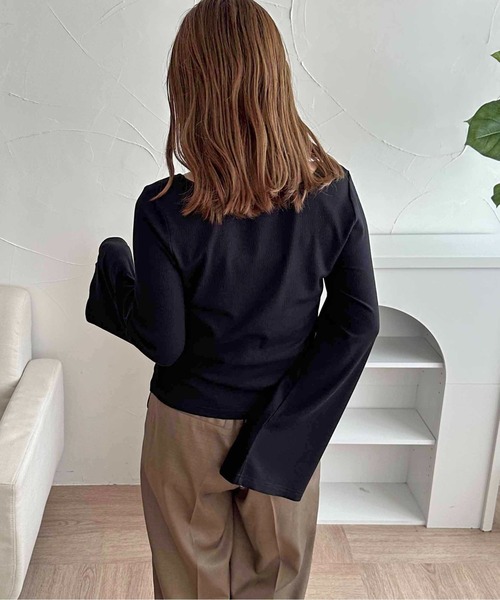 「apres jour clair」 長袖カットソー X-LARGE レッド系その他 レディース_画像9