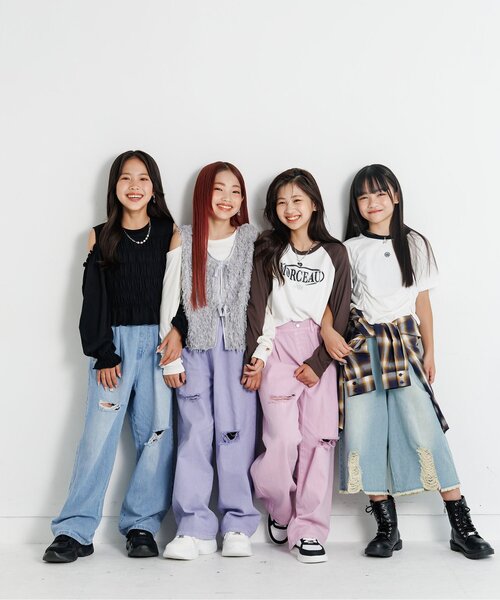 algy（アルジー） パンツ カラーグランジパンツ キッズ 子供服 女の子