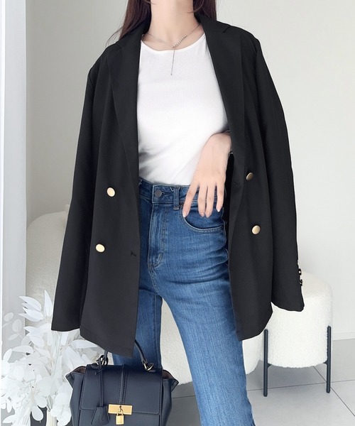 「mily bilet」 テーラードジャケット LARGE ブラック レディース