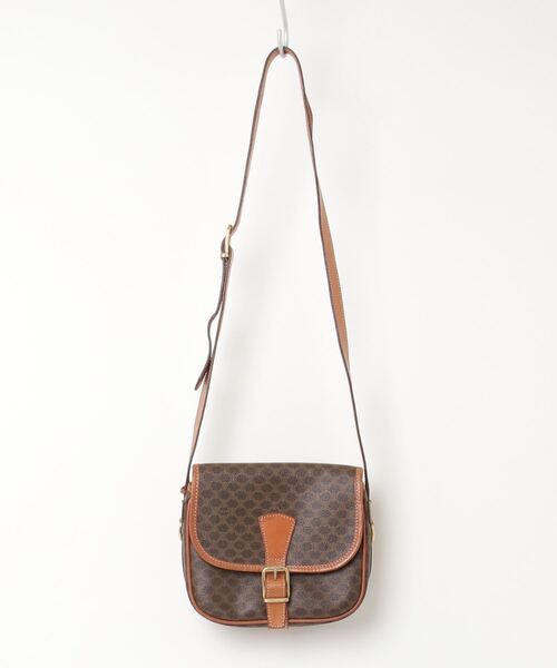 CELINE ショルダーバッグ ダークブラウン CELINE 「CELINE」 ショルダーバッグ - ブラウン レディース
