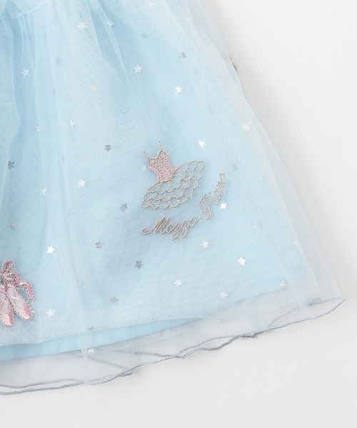 mezzo piano スカート バレエ刺しゅうチュールスカート キッズ 子供服
