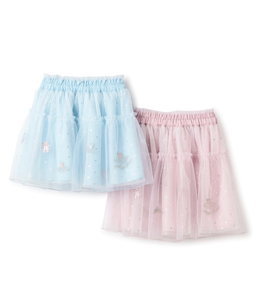 mezzo piano スカート バレエ刺しゅうチュールスカート キッズ 子供服