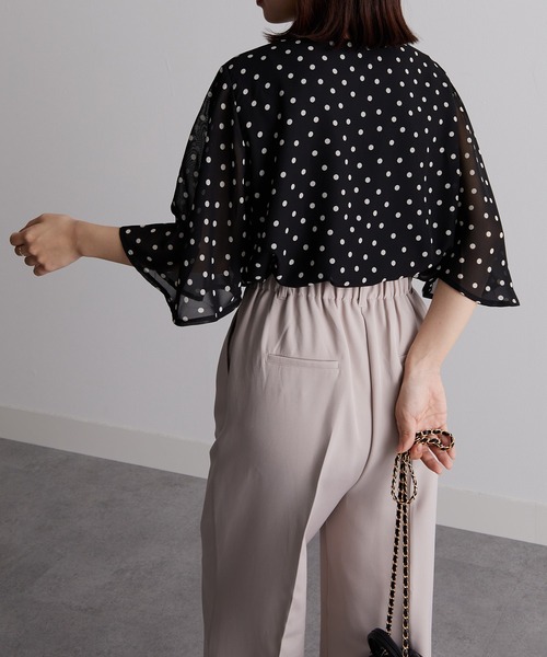 「RANAN」 半袖ブラウス 3L オフホワイト レディース_画像5