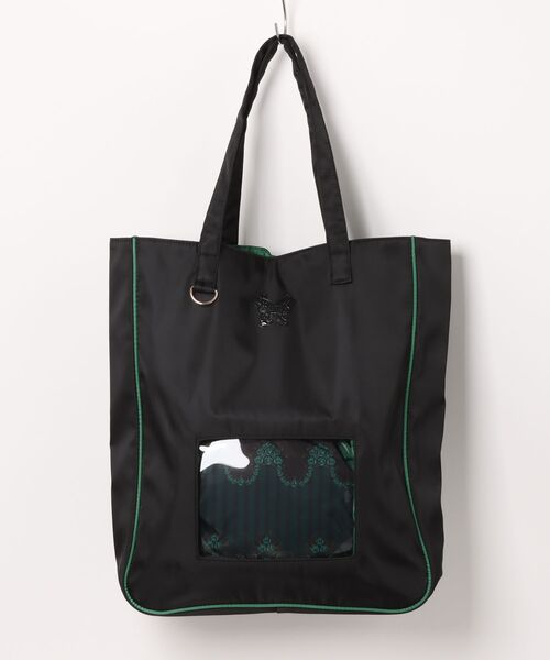 ANNA SUI 2wayキャンバストートバッグ　青緑　ポーチつき　新品 ANNA SUI 2wayキャンバストートバッグ 青緑 ポーチつき 新品