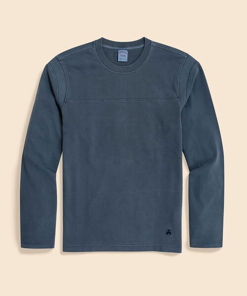 トレーナー スウェット コットンジャージー　GFロゴ　バックナンバーパッチ　ロングスリーブTシャツ メンズ
