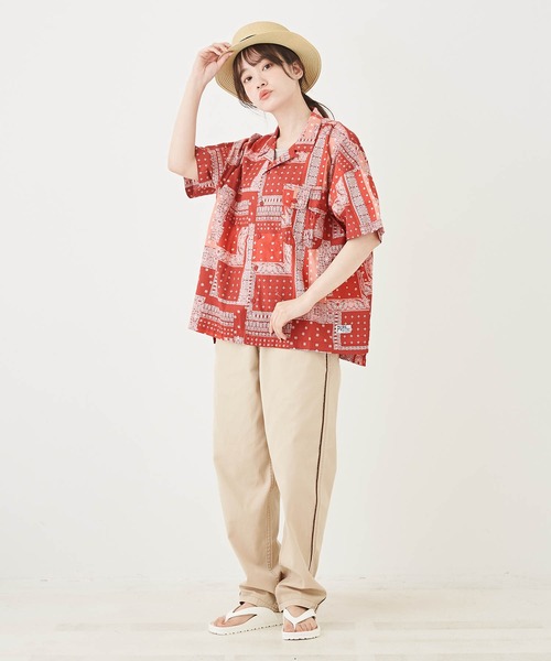 「CUBE SUGAR」 半袖シャツ M レッド レディース_画像7