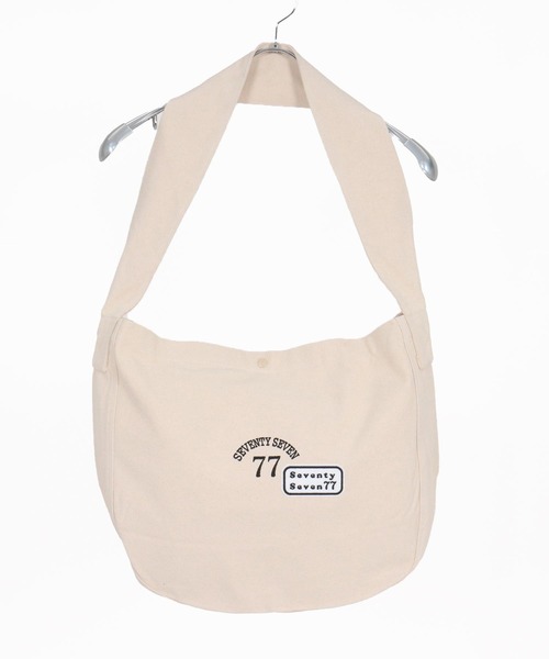 seventy seven ショルダーバッグ mko13169-embroidery newspaper bag