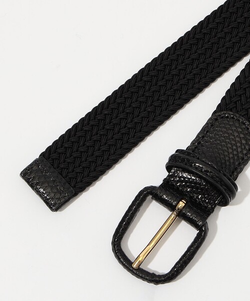 Anderson's ベルト Anderson's リザード革巻き メッシュベルト メンズ