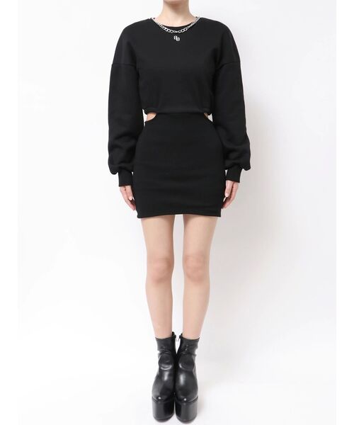 GYDAワンピース☆179 GYDA（ジェイダ） ワンピース SIDE OPEN CHAIN GGスウェットワンピース