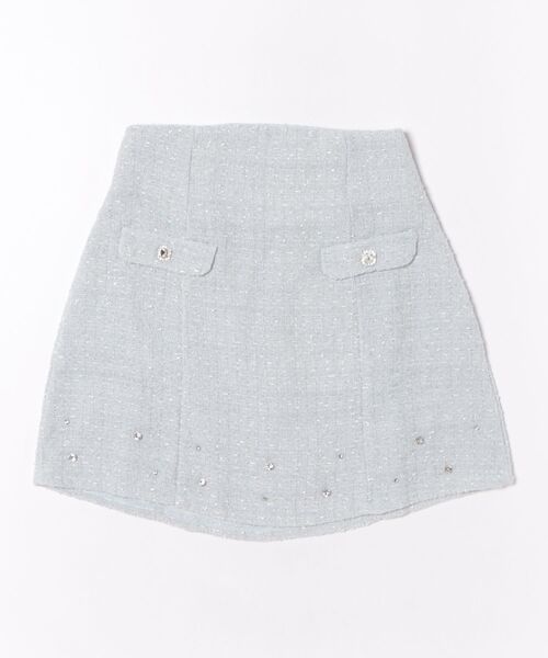 Suyunn スカート ビジュー付きラメツイードミニスカート : ZOZOTOWN