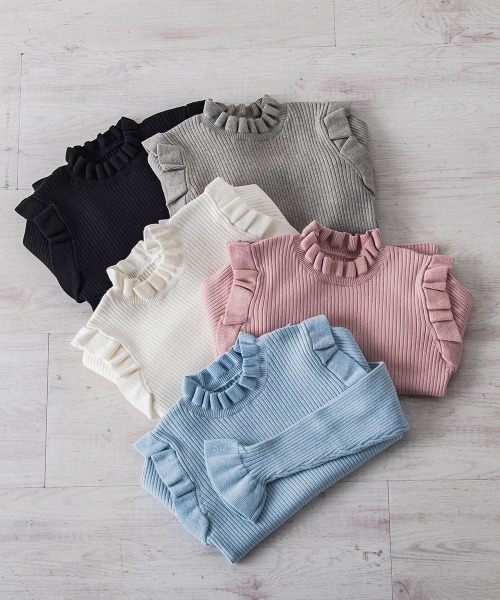 「QUEENS COURT」 長袖ニット M ブラック レディース_画像2