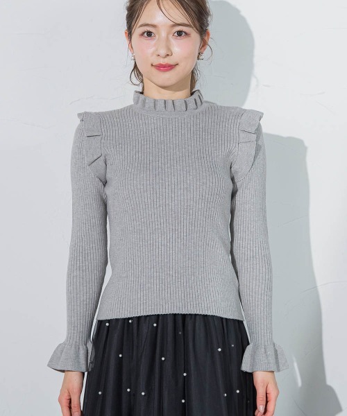 「QUEENS COURT」 長袖ニット M ブラック レディース_画像3