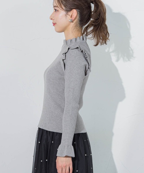 「QUEENS COURT」 長袖ニット M ブラック レディース_画像4