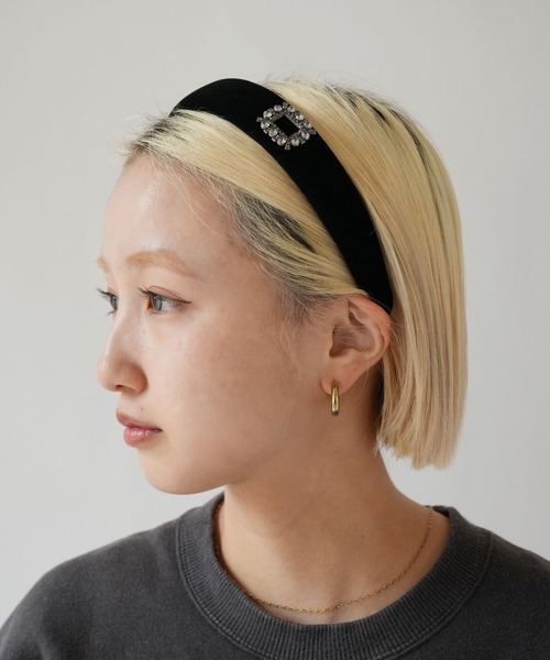 Port（ポート） カチューシャ 「 」 クラシカル ベロア ワンポイント