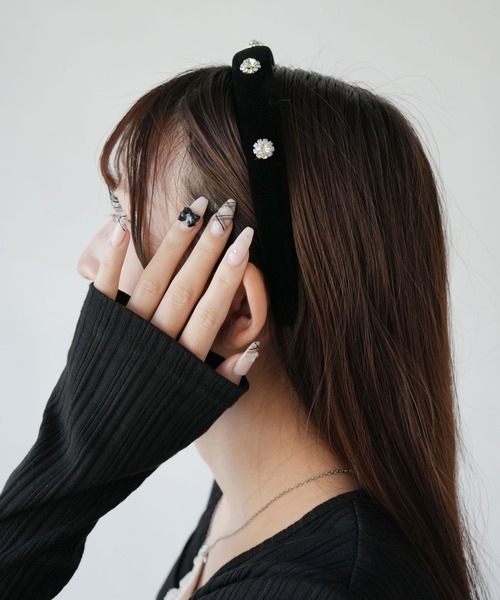 Port（ポート） カチューシャ 「 」 クラシカル ベロア ワンポイント