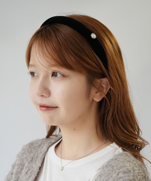 Port（ポート） カチューシャ 「 」 クラシカル ベロア ワンポイント