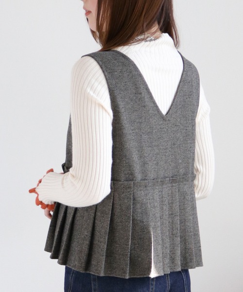 cepo（セポ） ベスト ジレ 「セットアップ対応」2wayプリーツツイード