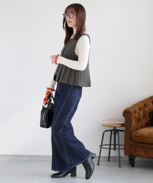 cepo（セポ） ベスト ジレ 「セットアップ対応」2wayプリーツツイード