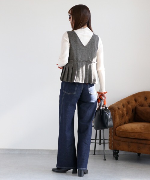 cepo（セポ） ベスト ジレ 「セットアップ対応」2wayプリーツツイード