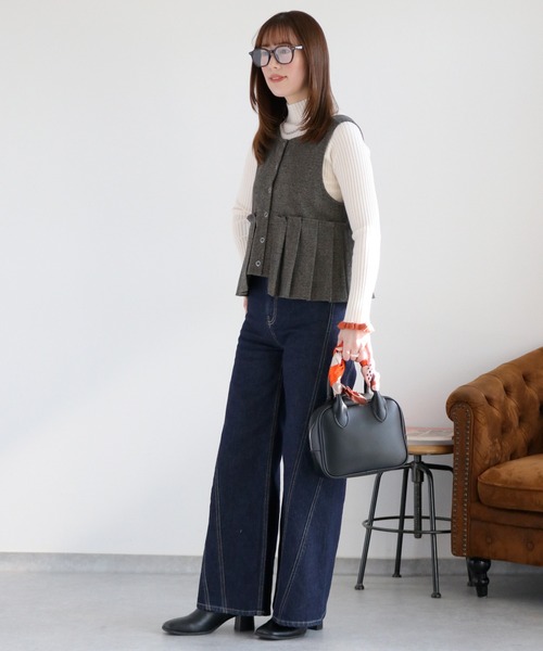 cepo（セポ） ベスト ジレ 「セットアップ対応」2wayプリーツツイード