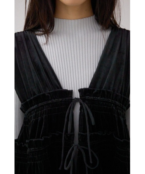 AZUL BY MOUSSY（アズールバイマウジー） ベスト ジレ ベロアリボン