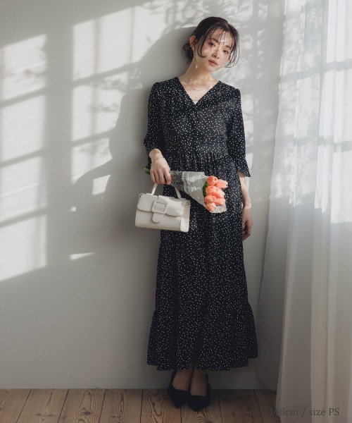 「Petitjo」 半袖ワンピース - ブラック レディース_画像3