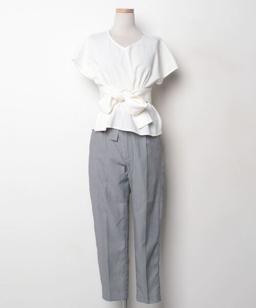 「DRESS LAB」 セットアップ S グレー×ホワイト レディース_画像3