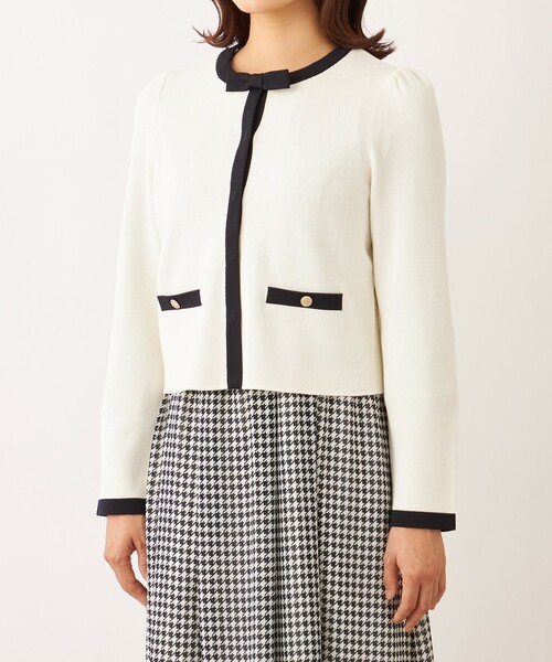 TO BE CHIC（トゥー ビー シック） カーディガン バイカラー ショート