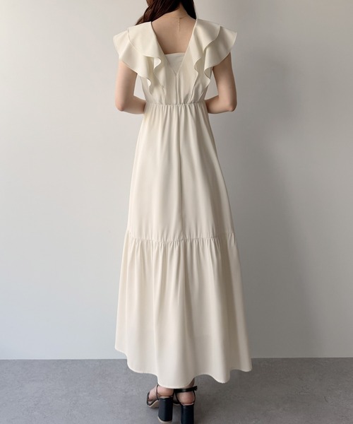 「mipiarl」 ノースリーブワンピース MEDIUM アイボリー レディース_画像7