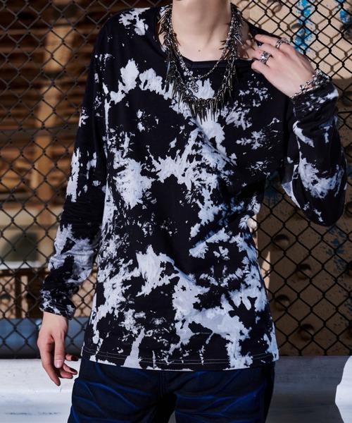 00s GOA フェザー ダイダイ柄 長袖カットソー 00s GOA フェザー ダイダイ柄 長袖カットソー