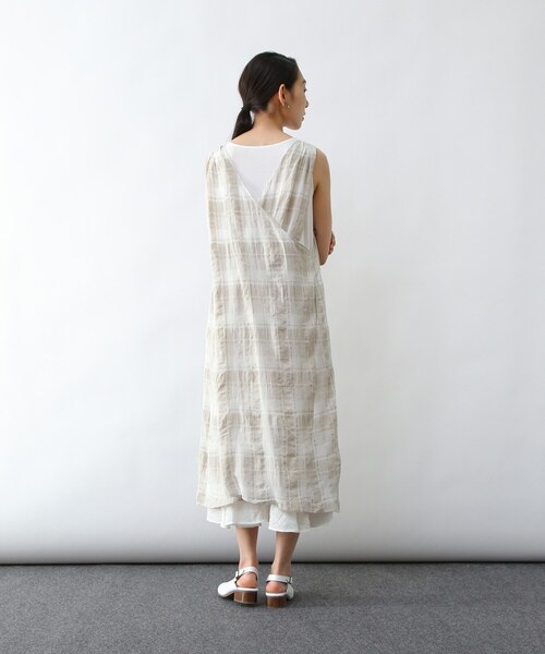 「LOISIR」 ノースリーブワンピース FREE ベージュ系その他 レディース_画像5