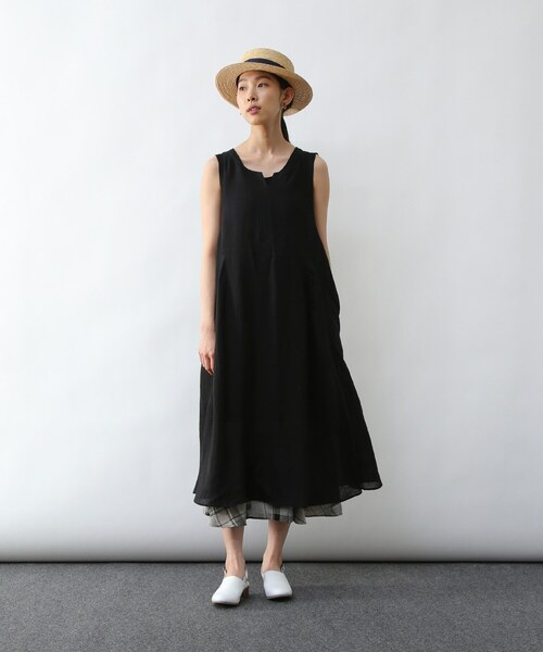 「LOISIR」 ノースリーブワンピース FREE ベージュ系その他 レディース_画像7