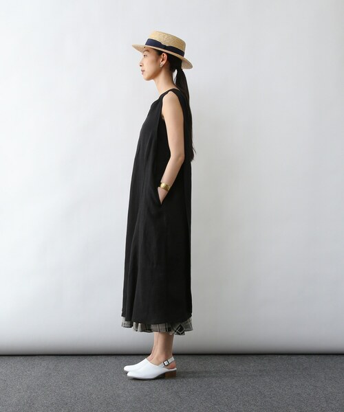 「LOISIR」 ノースリーブワンピース FREE ベージュ系その他 レディース_画像8