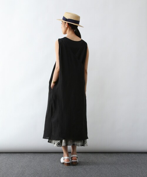 「LOISIR」 ノースリーブワンピース FREE ベージュ系その他 レディース_画像9