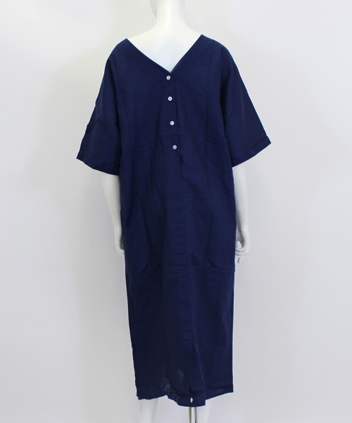 「Riff」 半袖ワンピース M ネイビー レディース_画像9