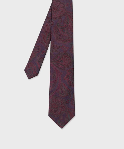 Paul Smith バーガンディ ペイズリー ネクタイ Paul Smith（ポール・スミス） ネクタイ クラシックペイズリー タイ