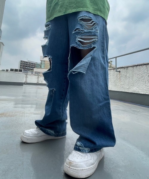 「XU」 「GLAMOUR」デニムパンツ L ブルー メンズ_画像9