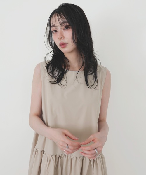「LIAN」 ノースリーブワンピース FREE ブラック レディース_画像7