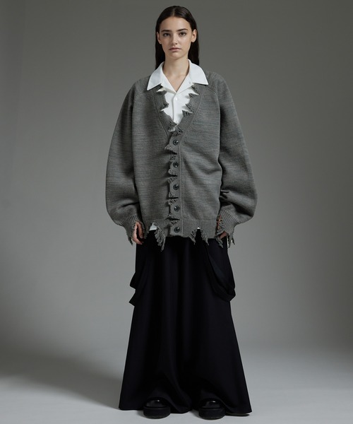 「cussil」 ニットカーディガン L ブラック メンズ_画像4