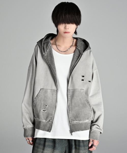 「ADRER」 ジップアップパーカー X-SMALL ブラック メンズ_画像4