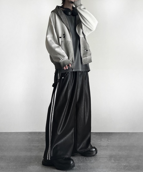 「ADRER」 ジップアップパーカー X-SMALL ブラック メンズ_画像9