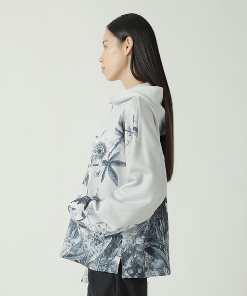 未使用 ZUCCa ズッカ 袖口ドローストリング コットンスウェット ZUCCa（ズッカ） トレーナー スウェット WILD FLOWER JERSEY