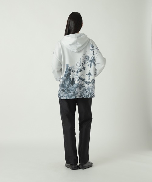 ズッカ zucca トレーナー ニット 長袖 M グレー 白 ホワイト 100cm 110cm 120cm 130cm 】レイヤード風トレーナー 恐竜柄ニット