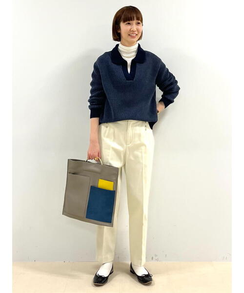 「human woman」 パンツ LARGE ネイビー レディース_画像6