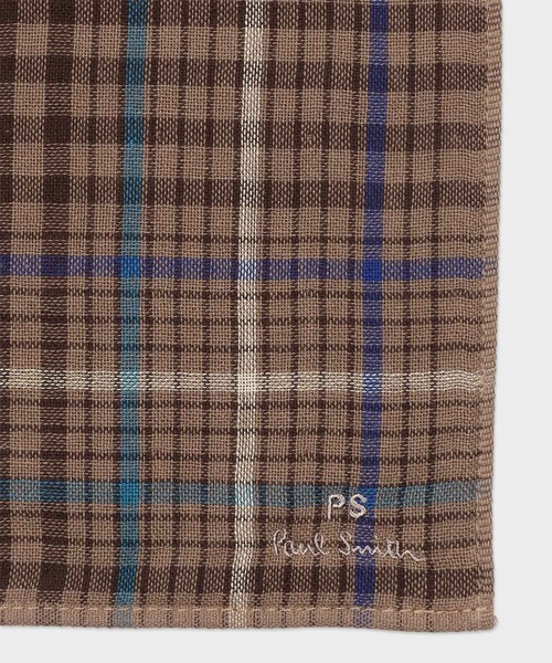 PS Paul Smith ハンカチ リバーシブル タオルハンカチ「160367 THANK