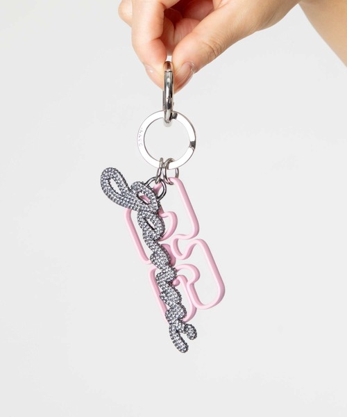 GANNI ケース キ-リング付き GANNI（ガニー） キーケース GANNI Ganni Strass Signature Keyring