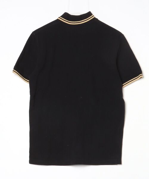 「FRED PERRY」 ワンポイント半袖ポロシャツ 38 ブラック メンズ_画像2